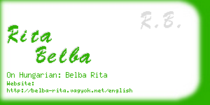 rita belba business card